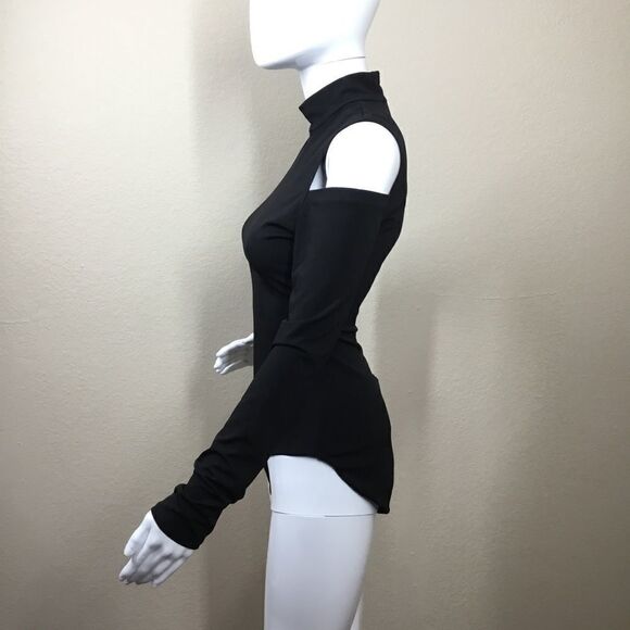 Eliza J Cold Shoulder Bodysuit C4 - Picture 4 of 7